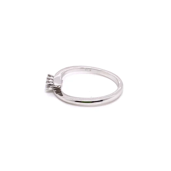 Anello trilogy in oro bianco e diamanti ct.0.12 - immagine 5