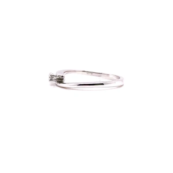 Anello trilogy in oro bianco e diamanti ct.0.12 - immagine 7