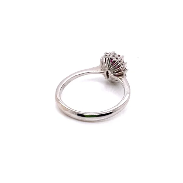 Anello Royal Kate in oro bianco con rubino e diamanti ct.0.77 - immagine 5