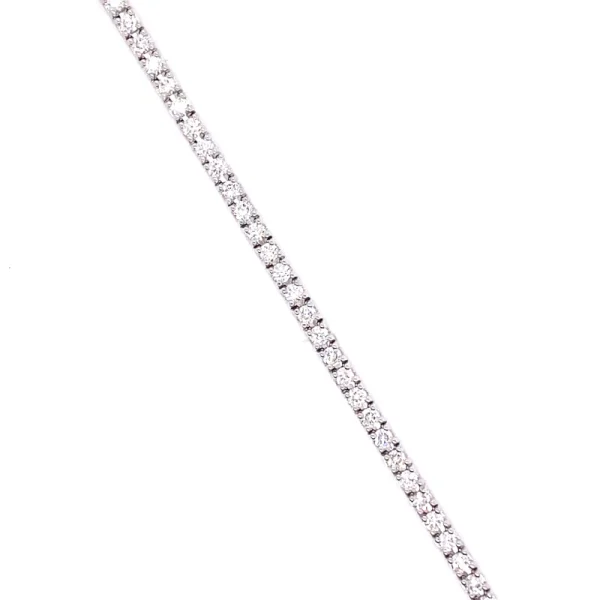 Tennis bracciale in oro bianco e diamanti naturali taglio brillante ct.2.70 - immagine 3