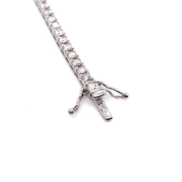 Tennis bracciale in oro bianco e diamanti naturali taglio brillante ct.2.70 - immagine 4