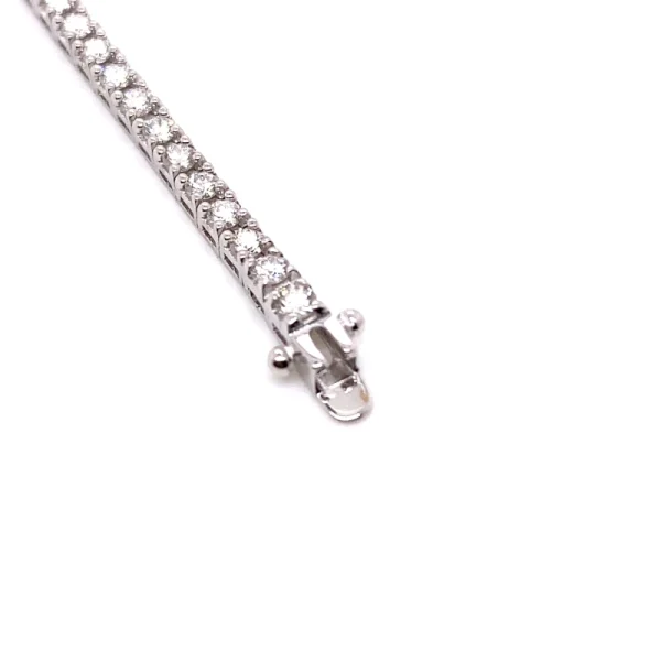 Tennis bracciale in oro bianco e diamanti naturali taglio brillante ct.2.70 - immagine 5