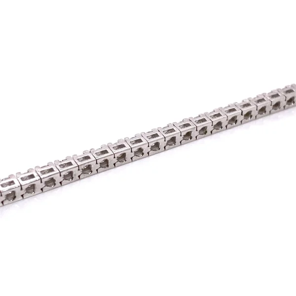 Tennis bracciale in oro bianco e diamanti naturali taglio brillante ct.2.70 - immagine 6