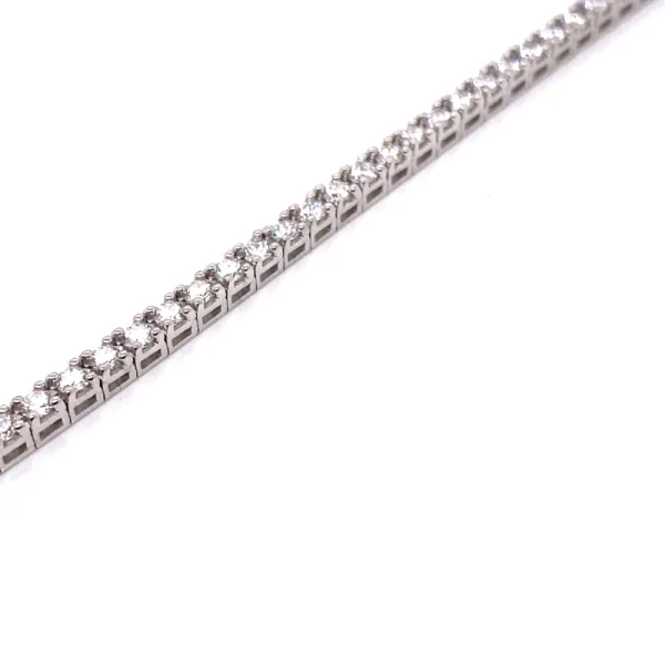 Tennis bracciale in oro bianco e diamanti naturali taglio brillante ct.2.70 - immagine 7