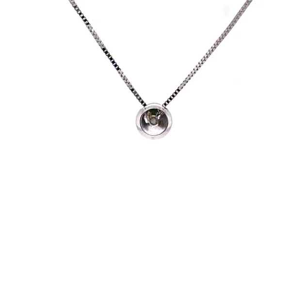 Collana punto luce cipollina in oro bianco e diamante ct.0.05 - immagine 5