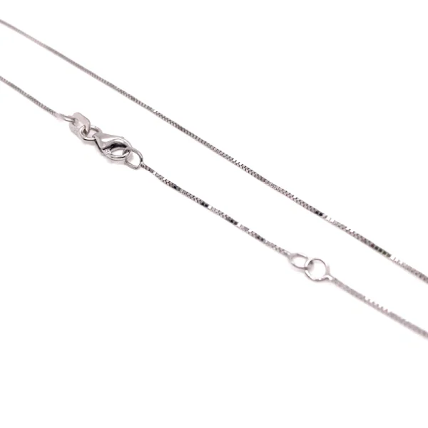 Collana punto luce cipollina in oro bianco e diamante ct.0.20 - immagine 4