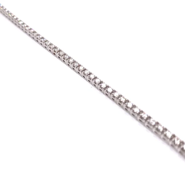 Tennis bracciale in oro bianco e diamanti artificiali CVD taglio brillante ct.1.68 - immagine 6