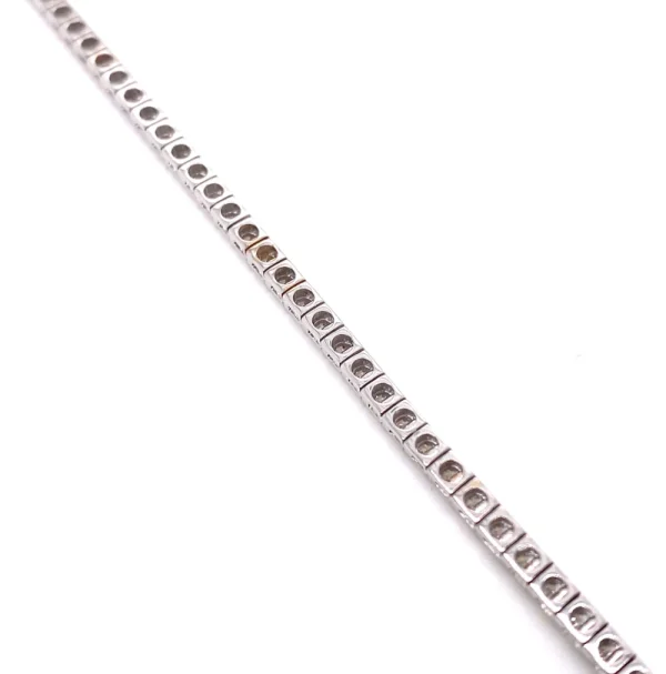 Tennis bracciale in oro bianco e diamanti artificiali CVD taglio brillante ct.1.68 - immagine 7