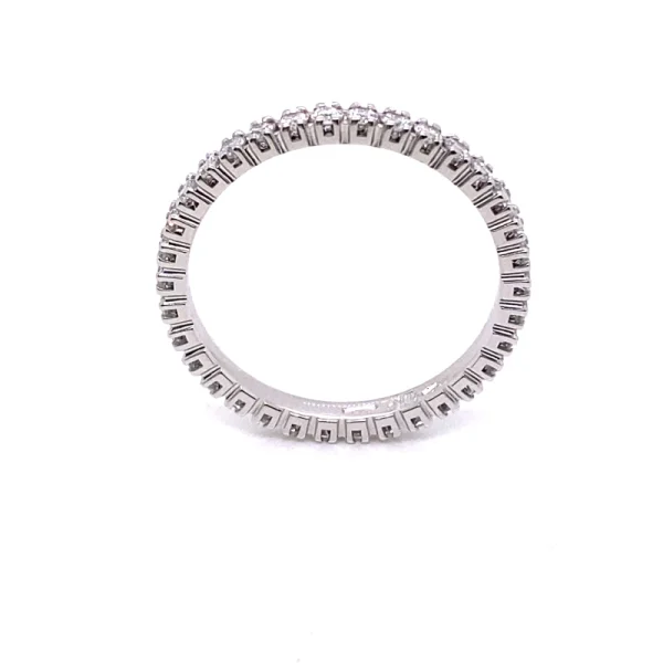 Anello eternity in oro bianco 18k e brillanti CVD ct.0.69 - immagine 4