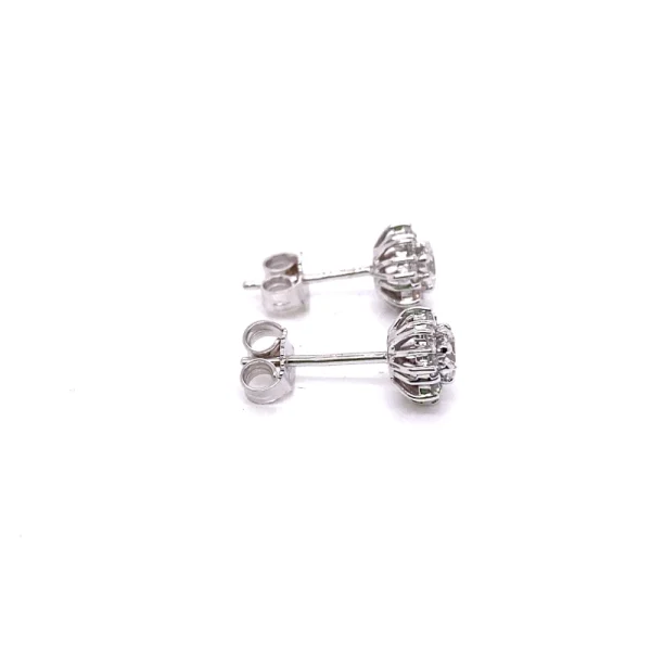 Orecchini punto luce in oro bianco con brillanti HPHT/CVD ct.0.95 - immagine 6