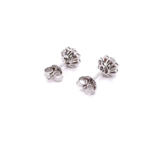 Orecchini punto luce in oro bianco con brillanti HPHT/CVD ct.0.95 - immagine 7