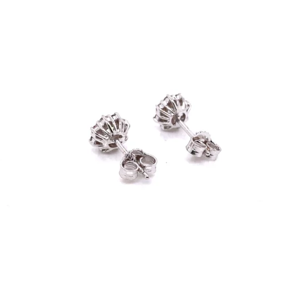 Orecchini punto luce in oro bianco con brillanti HPHT/CVD ct.0.95 - immagine 8