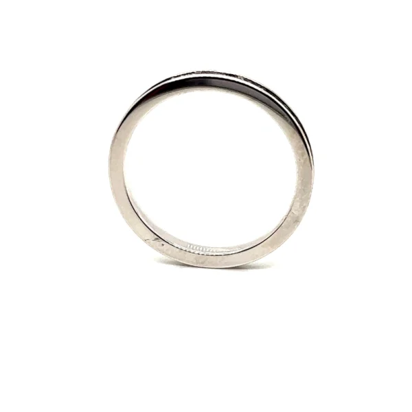 Anello eternity in oro bianco e diamanti neri ct.0.52 - immagine 3