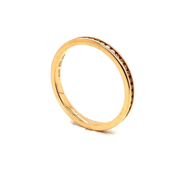 Anello eternity in oro rosa e diamanti fancy brown ct.0.51 - immagine 2