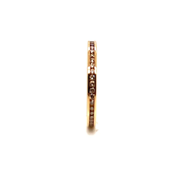 Anello eternity in oro rosa e diamanti fancy brown ct.0.51 - immagine 5
