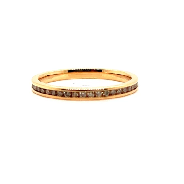 Anello eternity in oro rosa e diamanti fancy brown ct.0.51 - immagine 7
