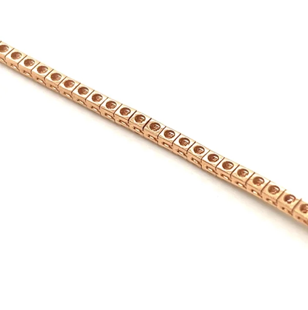 Tennis bracciale in oro rosa e diamanti naturali fancy brown taglio brillante ct.1.10 - immagine 6