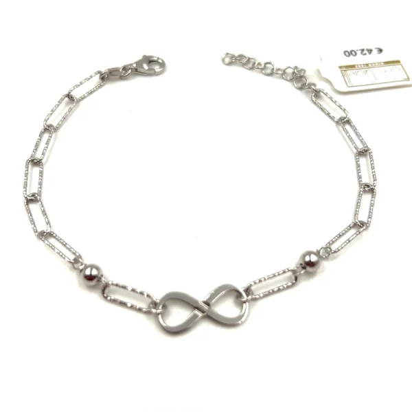 Bracciale in argento 925 con infinito