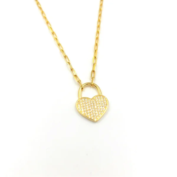 Collana in argento 925 con cuore e zirconia cubica