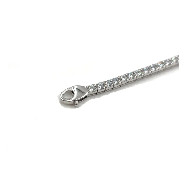 Tennis bracciale in argento e zirconi bianchi - immagine 2
