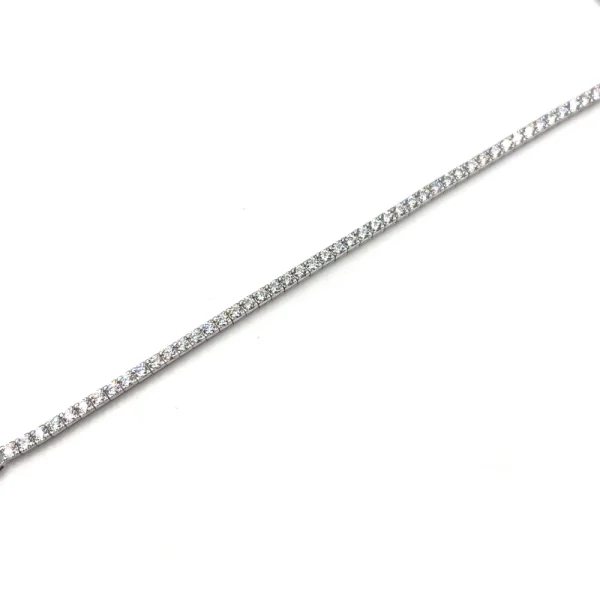 Tennis bracciale in argento e zirconi bianchi - immagine 3