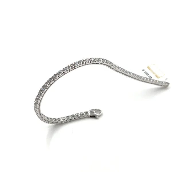 Tennis bracciale in argento e zirconi bianchi