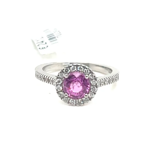 Anello con Zaffiro Rosa e Diamanti - immagine 2