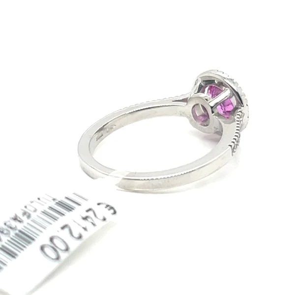 Anello con Zaffiro Rosa e Diamanti - immagine 5