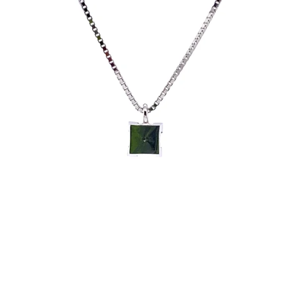 Collana punto luce in oro bianco e diamante ct.0.20 - immagine 3