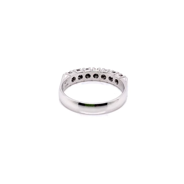 Anello veretta in oro bianco e diamanti neri ct.0.65 - immagine 5
