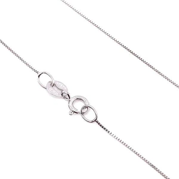 Collana con pendente in oro bianco con perla Akoya e diamante - immagine 4